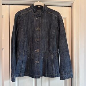 J.Jill denim jacket, fit & flare style with large buttons, 10